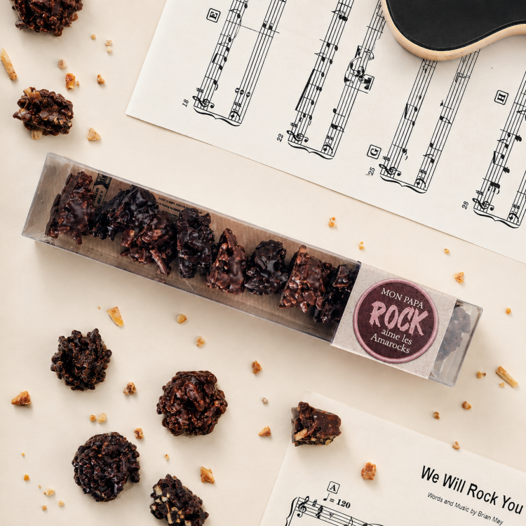 Amarocks Amandes Chocolat Noir Lait - Bonne Fête Papa