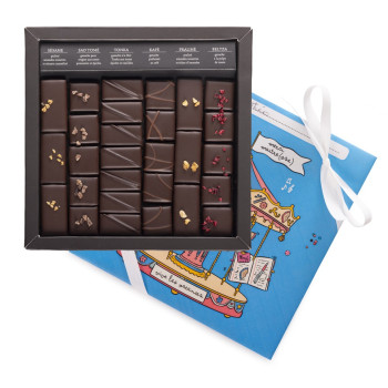 Boîte de chocolats extra noir personnalisée cadeau merci maîtresse