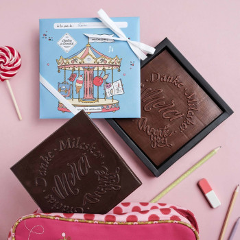 carré chocolat noir ou lait merci maîtresse
