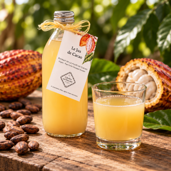 Jus de cacao L’Atelier du Chocolat, une boisson fruitée aux saveurs exotiques.