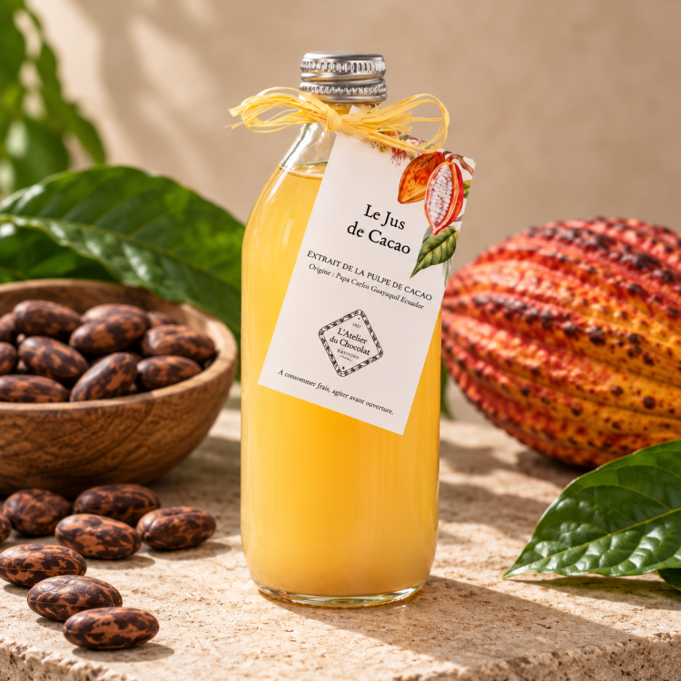 Une boisson au jus de cacao pour découvrir toute la fraîcheur de la pulpe du fruit.