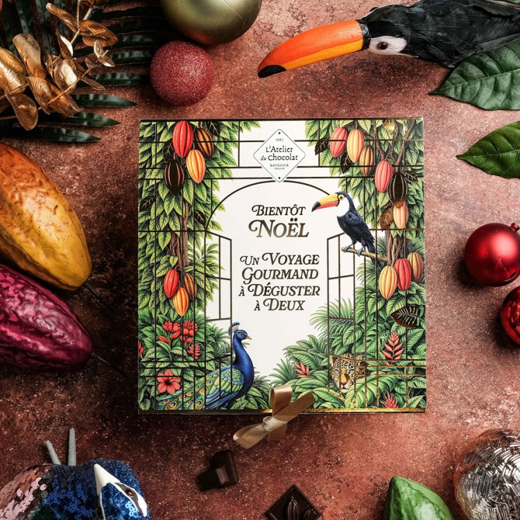 Calendrier de l’Avent duo chocolat artisanal cadeau gourmand Noël livraison express 24h