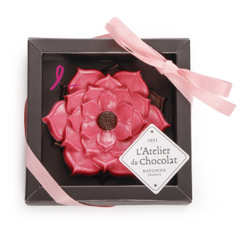 Chocolats Octobre Rose duo de fleurs à croquer
