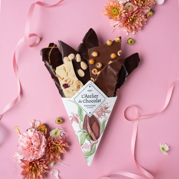 Chocolats Octobre Rose poire vanille et fleurs à croquer