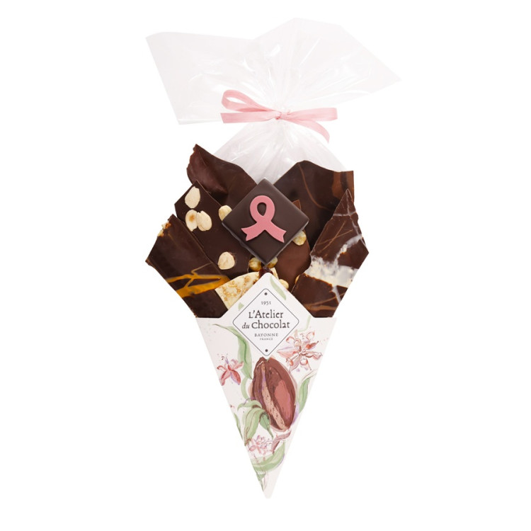 Composition chocolat Octobre Rose Association Ruban Rose