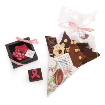 Composition Solidaire Octobre Rose chocolats solidaires