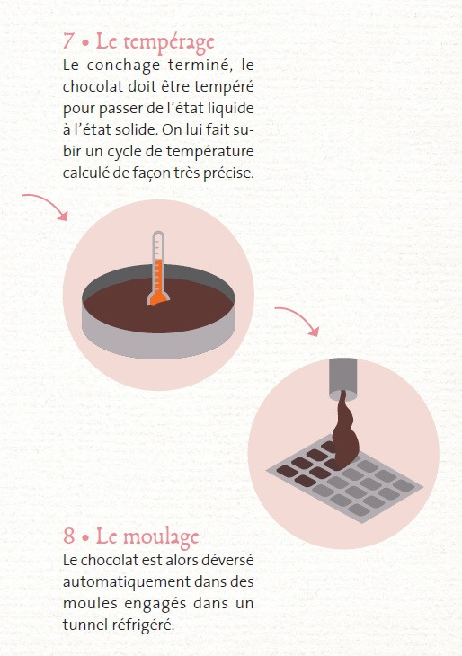 Étapes 6 et 7 : Conchage et Moulage du Chocolat 